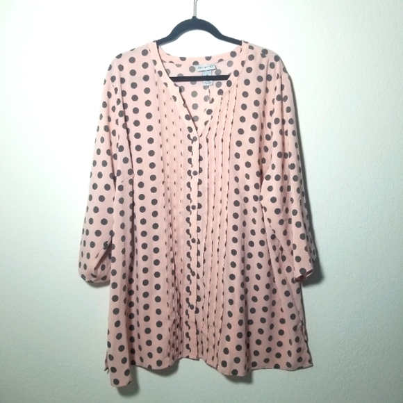 Catherines Tops - Catherines 3,/4 Button Down Top